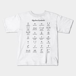 Algebra Symbols Kids T-Shirt